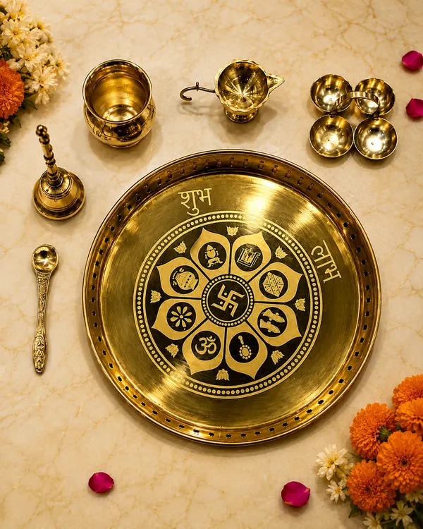 Brass_Traditional_Om_Swastik_Motif_Pooja_Thali_Set_Of_6