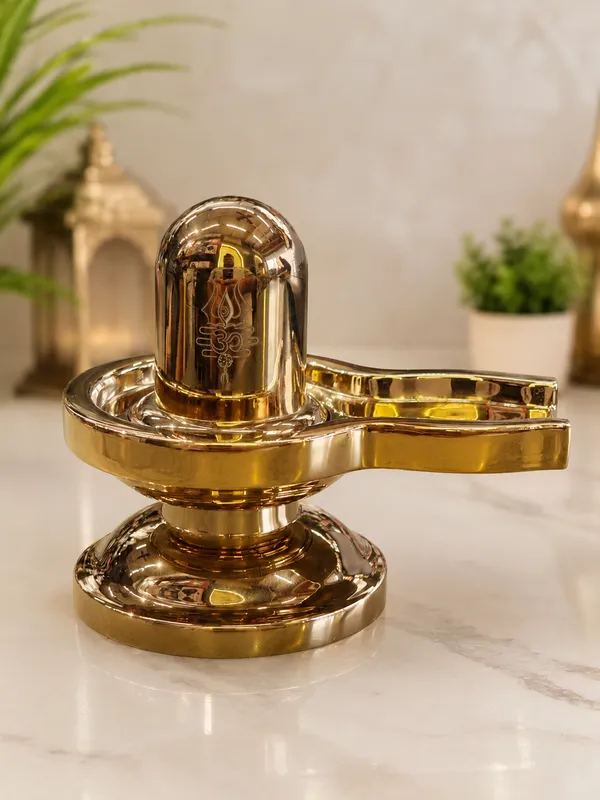Brass_Gold_Finish_Shiva_Lingam_Pooja_Idol