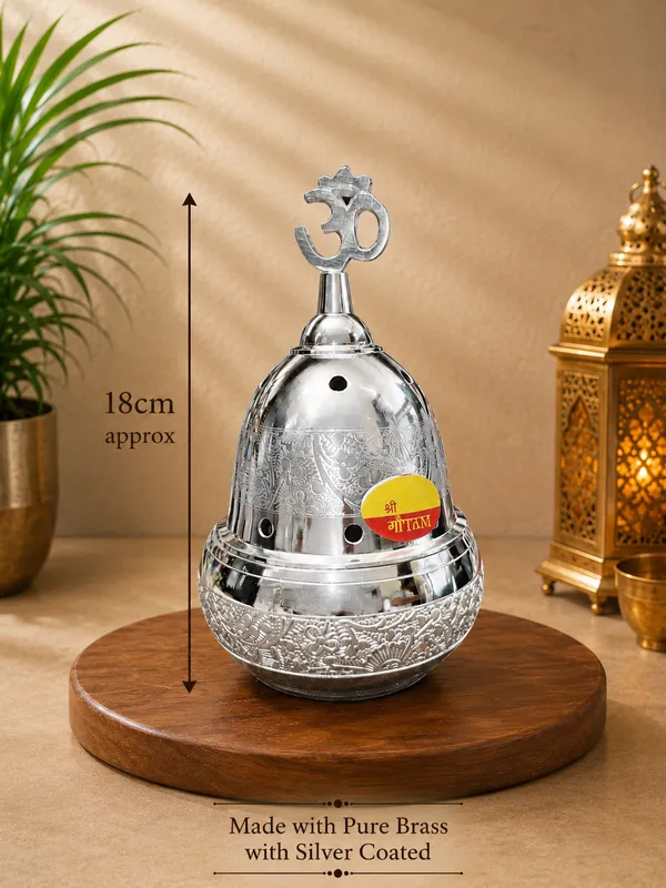 Silver_Tone_Pure_Brass_Om_Embossed_Floral_Dhoop_Dani