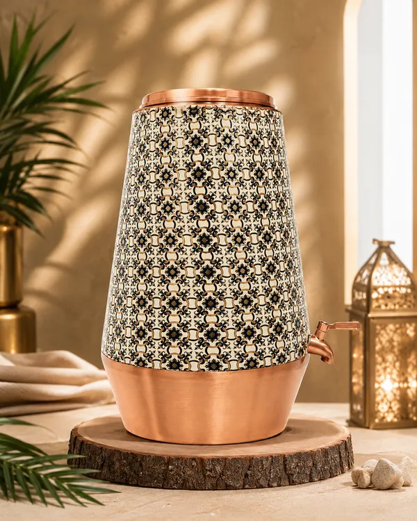 Copper_Traditional_Floral_Geometric_Water_Dispenser