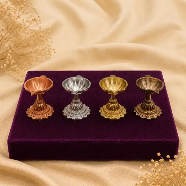 Pure_Brass_Multi_Colour_Coating_Diya_|_Set_of_1