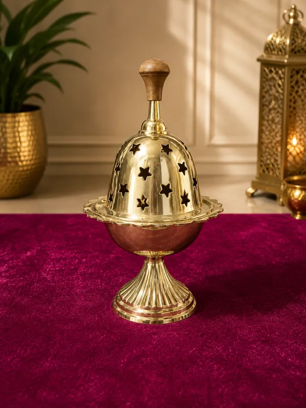 Brass_Star_Cutwork_Dome_Pedestal_Incense_Burner
