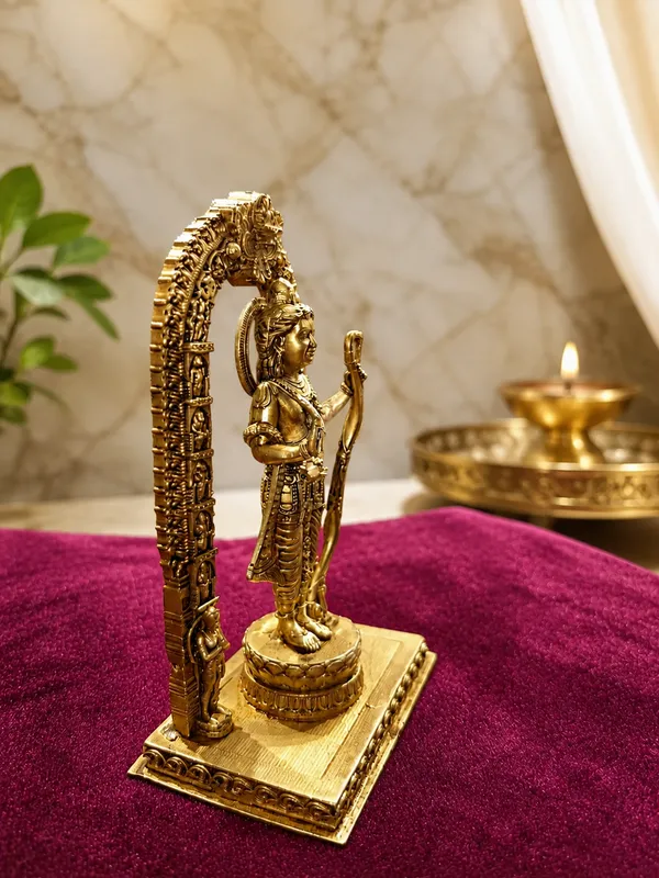 Pure_Brass_Ram_Idol_With_Ornate_Arch