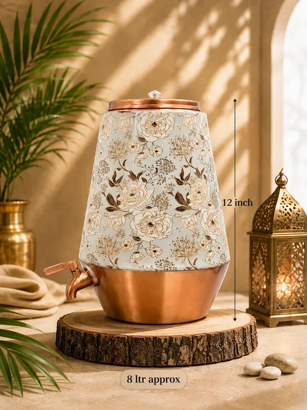 Copper_Floral_Print_Water_Dispenser