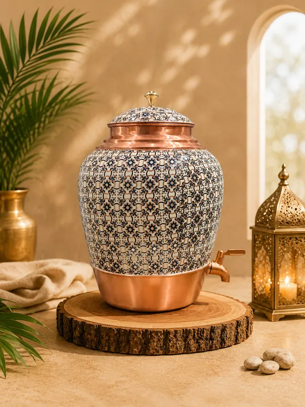 Copper_Moroccan_Pattern_Beverage_Dispenser