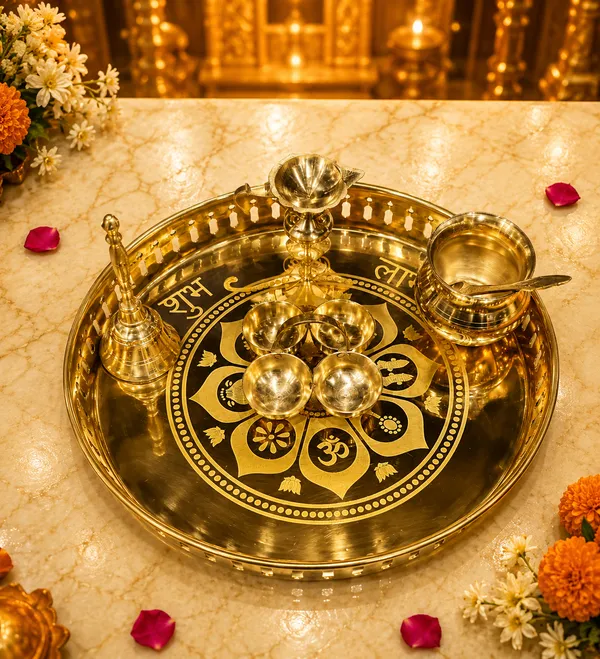 Brass_Traditional_Om_Swastik_Motif_Pooja_Thali_Set_Of_6