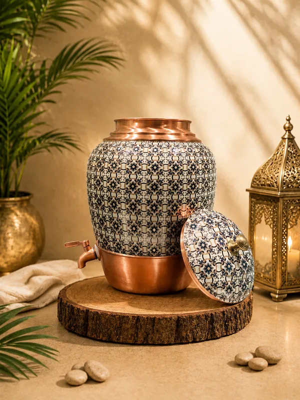Copper_Moroccan_Pattern_Beverage_Dispenser