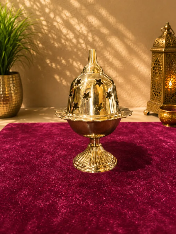 Brass_Star_Cutwork_Dome_Pedestal_Incense_Burner