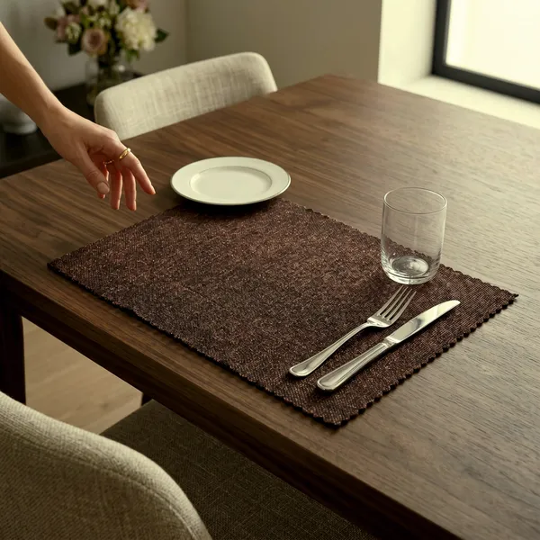 Brown_Placemat_Set_Of_6_pcs_Poly_jute_Textured_washable_and_reversible