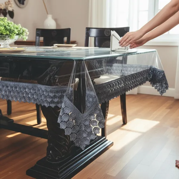 Transparent_Table_Cover_heavy_quality_with_polyester_grey_lace