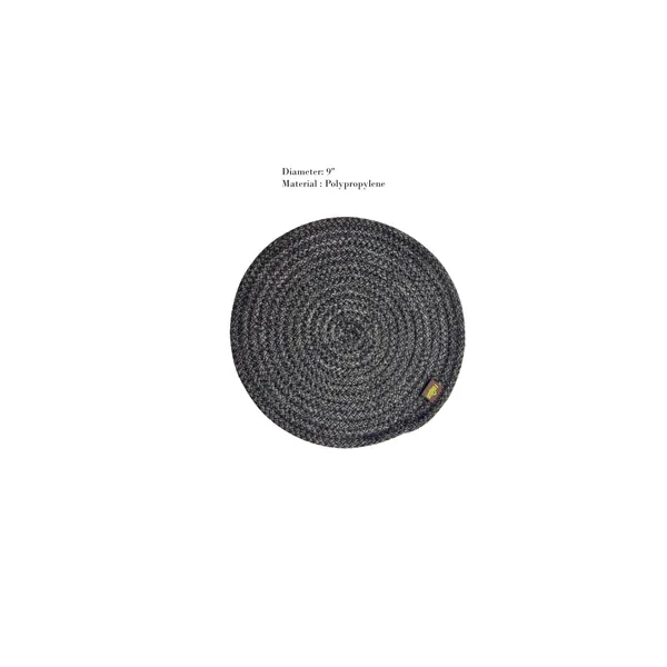 Dark_grey_Trivet_set_of_4_pcs_Polypropylene_Round_9_Inch_