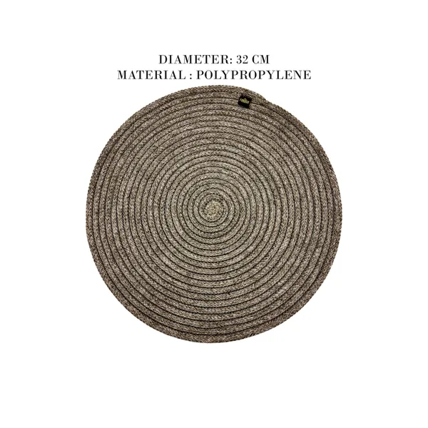 light_grey_Polypropylene_braided_Round_Dining_Placemat_Set_Of_4_size:_32_cm