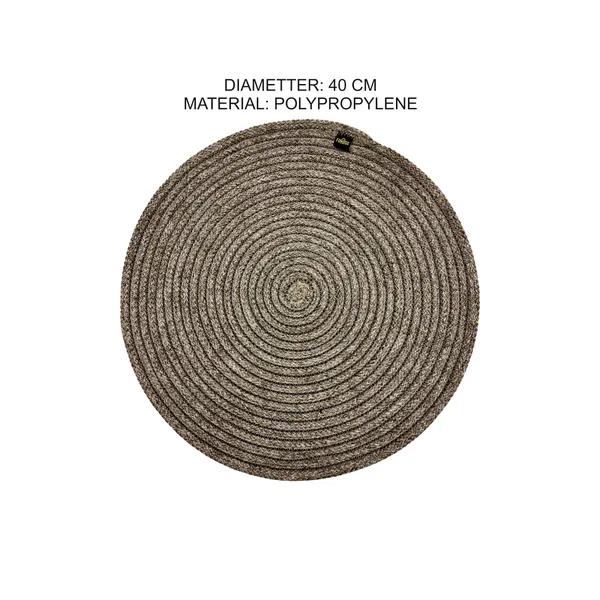 Light_grey_Polypropylene_braided_Round_Dining_Placemat_Set_Of_2_size:_40_cm