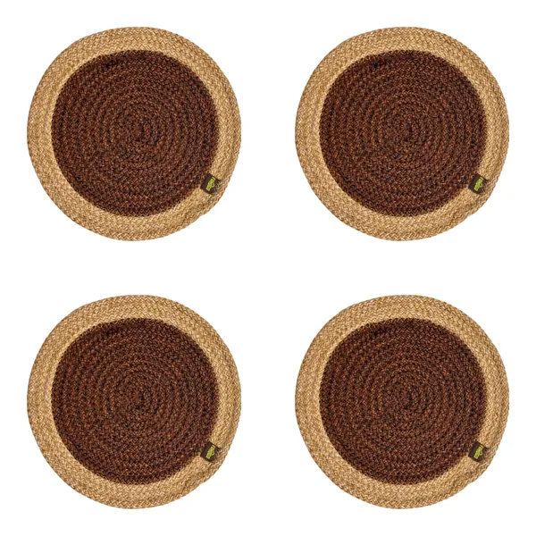 Beige_Brown_Trivet_set_of_4_pcs_Polypropylene_Round_9_Inch_