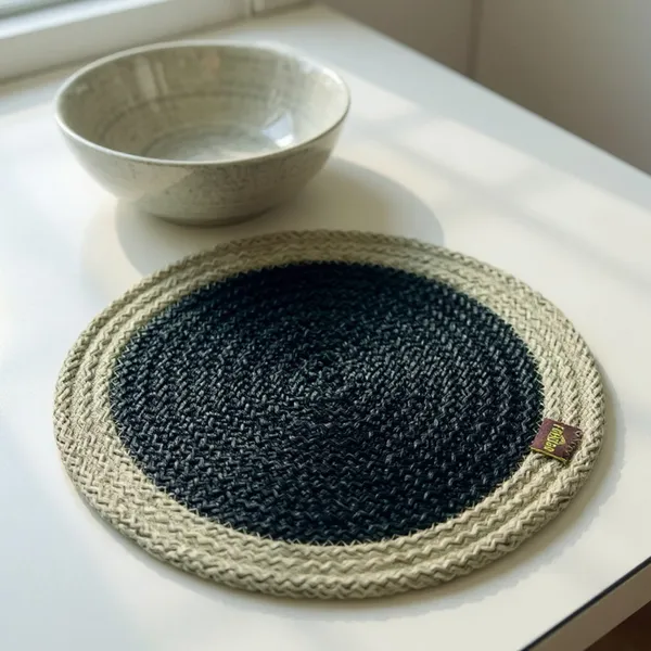 Light_grey_dark_grey_Trivet_set_of_4_pcs_Polypropylene_Round_9_Inch_