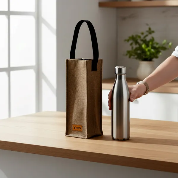 Golden_Brown_Polyjute_Structured_Wine_Bottle_Bag_Set_Of_2