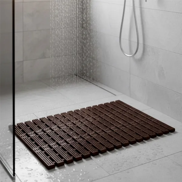 BROWN_Pp+Tpr_Anti_Skid_SHOWER_MAT_with_Suction_Cup_40X68_Cm