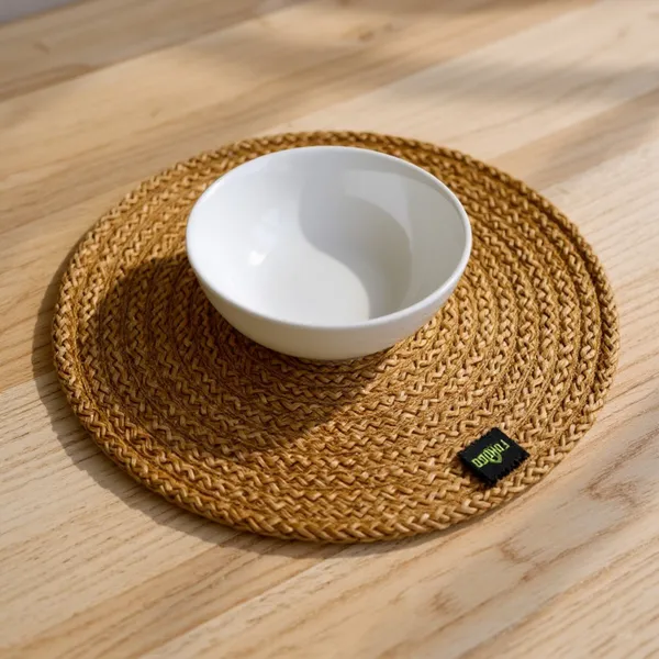 Beige_Trivet_set_of_4_pcs_Polypropylene_Round_9_Inch_