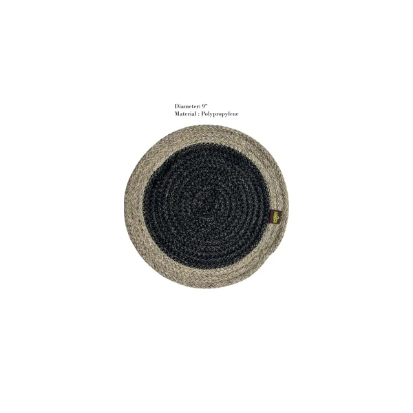 Light_grey_dark_grey_Trivet_set_of_4_pcs_Polypropylene_Round_9_Inch_