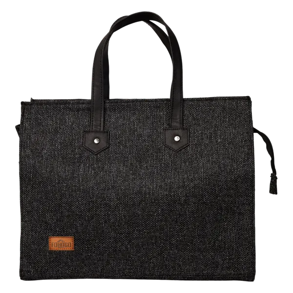 Black_Polyjute_Zip_Closure_Tiffin_/_Tote_Bag_For_Shopping_Medium_size