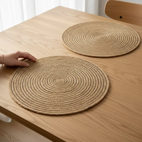 Beige_Polypropylene_Woven_Round_Dining_Placemat_Set_Of_2