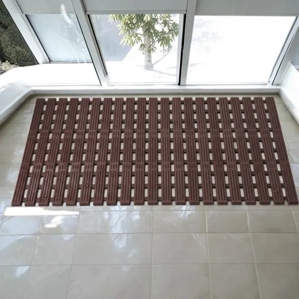 BROWN_Pp+Tpr_Anti_Skid_SHOWER_MAT_with_Suction_Cup_40X68_Cm