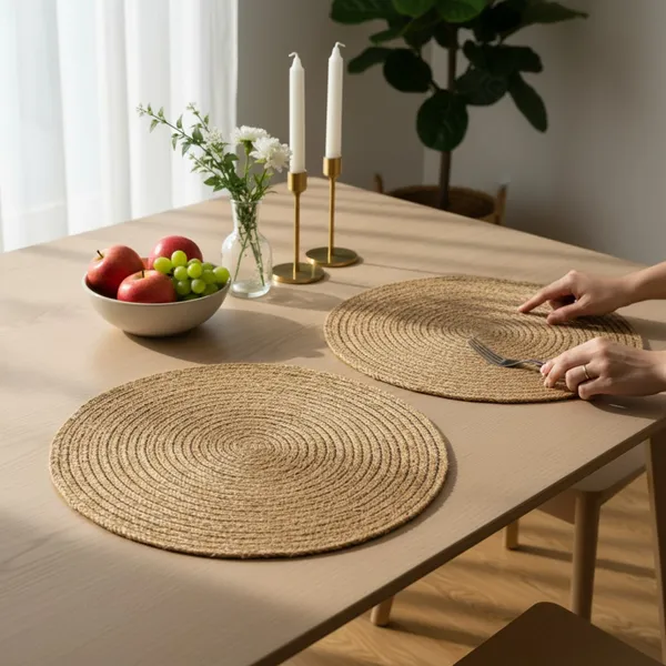Beige_Polypropylene_Woven_Round_Dining_Placemat_Set_Of_2
