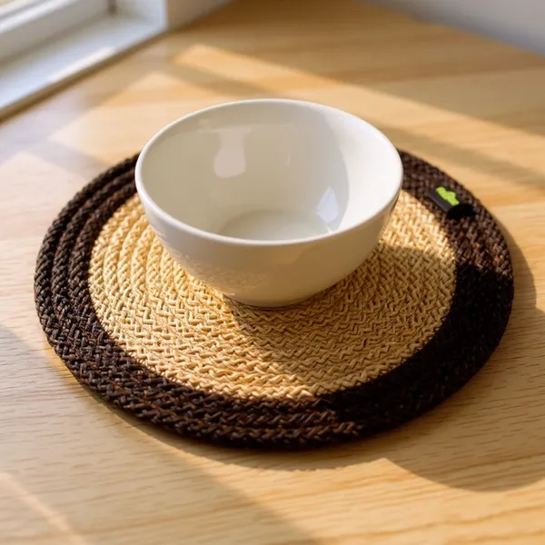 Brown_beige_Trivet_set_of_4_pcs_Polypropylene_Round_9_Inch_