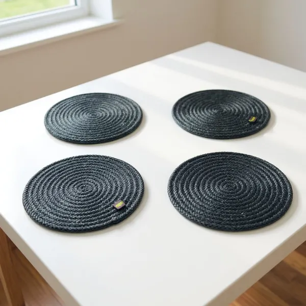Dark_grey_Trivet_set_of_4_pcs_Polypropylene_Round_9_Inch_