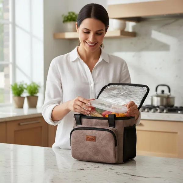 Light_Grey_Polyester_Insulated_Lunch_Bag