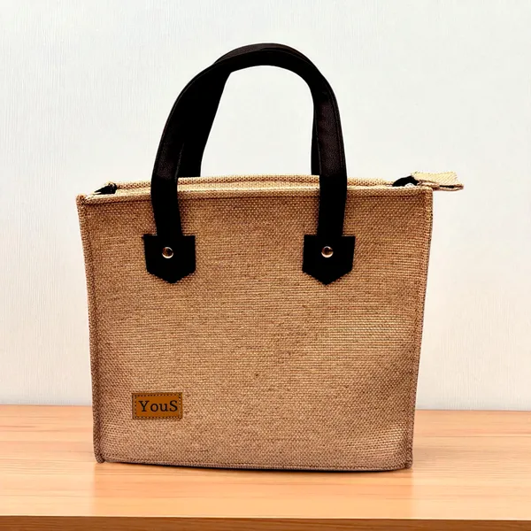 Beige_Polyjute_Structured_Small_Tote_Bag