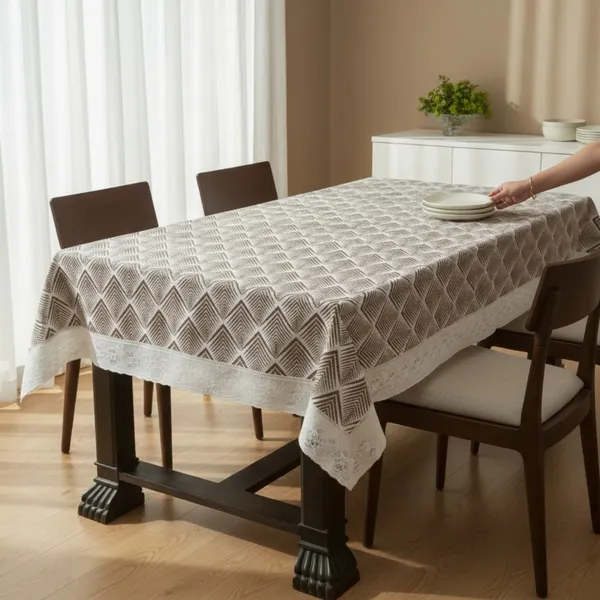 Table_Cover_with_flannel_backing_Pvc_Coated__Geometric_Print_Brown_White