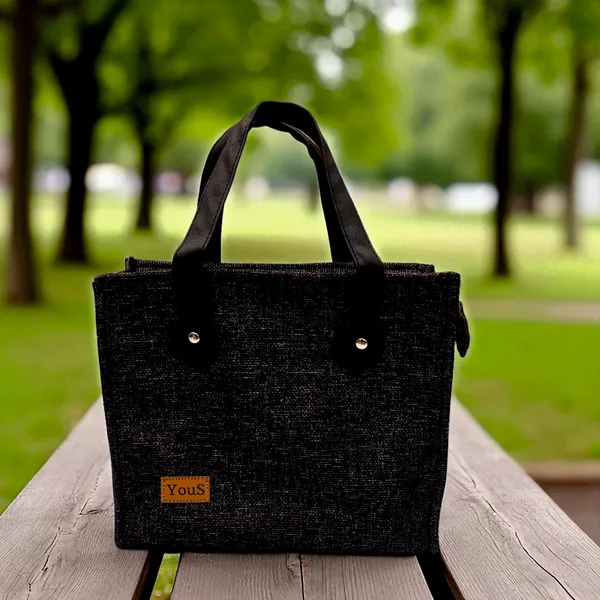 Black_Polyjute_Zip_Closure_Tiffin_/_Tote_Bag_For_Shopping_Small_size