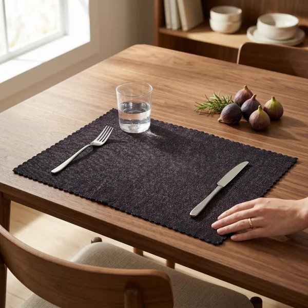 Dark_grey_Placemat_Set_Of_6_pcs_Poly_jute_Textured_washable_and_reversible
