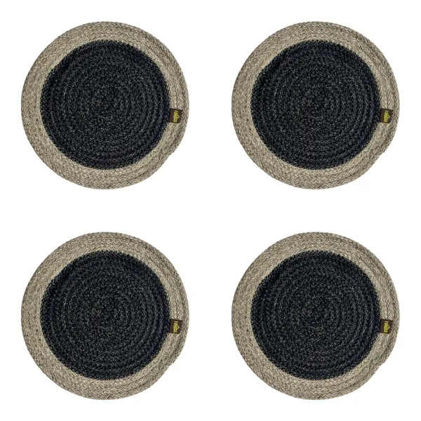 Light_grey_dark_grey_Trivet_set_of_4_pcs_Polypropylene_Round_9_Inch_