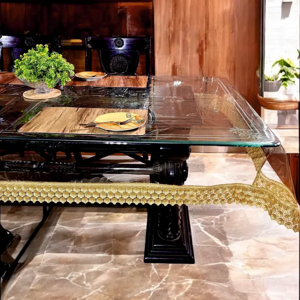 Transparent_Table_Cover_heavy_quality_with_polyester_gold_lace