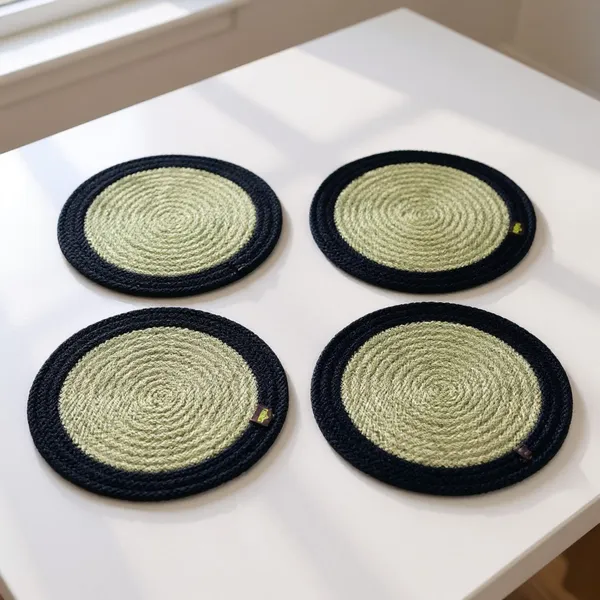 Black_grey_Trivet_set_of_4_pcs_Polypropylene_Round_9_Inch_