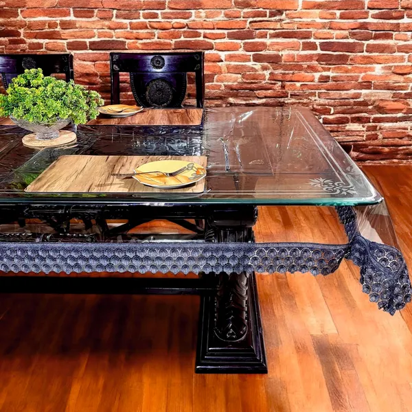 Transparent_Table_Cover_heavy_quality_with_polyester_grey_lace