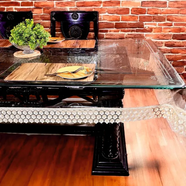 Transparent_Table_Cover_heavy_quality_with_polyester_cream_lace