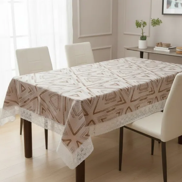 Table_Cover_with_flannel_backing_Pvc_Coated_Geometric_Print_Brown_White