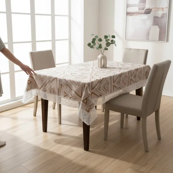 Table_Cover_with_flannel_backing_Pvc_Coated_Geometric_Print_Brown_White