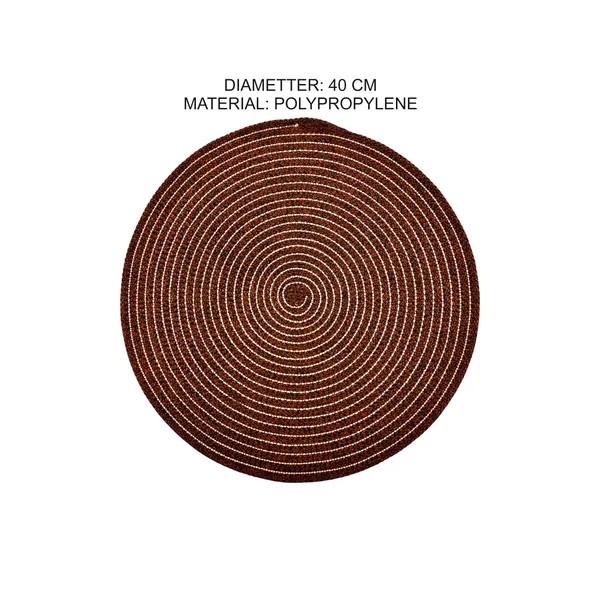 Brown_Polypropylene_braided_Round_Dining_Placemat_Set_Of_2_size:_40_cm