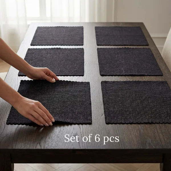 Dark_grey_Placemat_Set_Of_6_pcs_Poly_jute_Textured_washable_and_reversible