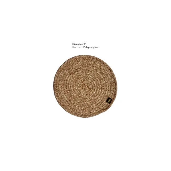 Beige_Trivet_set_of_4_pcs_Polypropylene_Round_9_Inch_