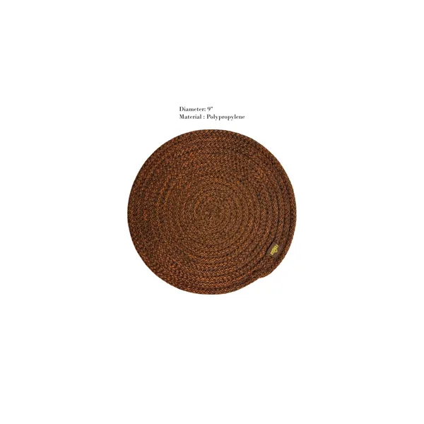 Brown_Trivet_set_of_4_pcs_Polypropylene_Round_9_Inch_