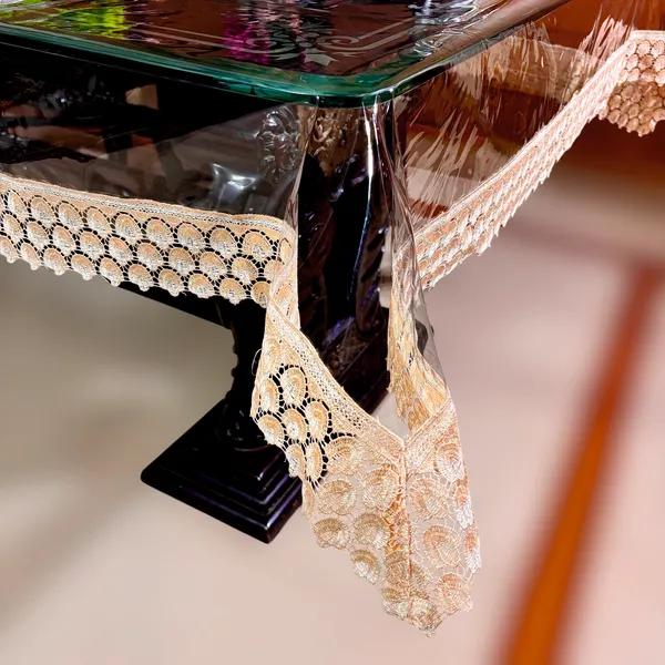 Transparent_Table_Cover_heavy_quality_with_polyester_cream_lace
