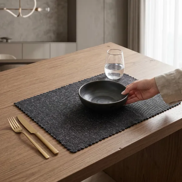 Dark_grey_Placemat_Set_Of_6_pcs_Poly_jute_Textured_washable_and_reversible