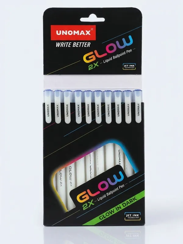 Unomax_Glow_In_Dark_Liquid_Ballpoint_Pen,_Set_of_10_Pen,_Pack_of_3
