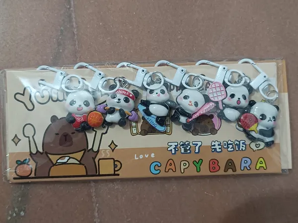 Sports-Theme_Panda_Keychains_Set