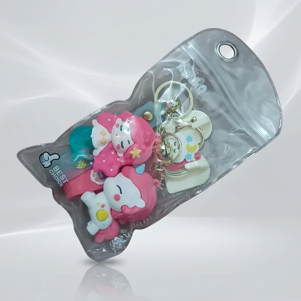Kawaii-Q_Pink_Mermaid_&_Pink_Unicorn_Keychain_Set